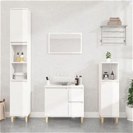 Detailed information about the product Bathroom Cabinet High Gloss White 30x30x190 Cm Engineered Wood