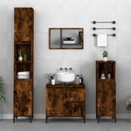 Detailed information about the product Bathroom Cabinet Smoked Oak 65x33x60 Cm Engineered Wood