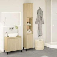 Detailed information about the product Bathroom Cabinet Sonoma Oak 30x30x190 cm Engineered Wood