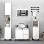 Detailed information about the product Bathroom Cabinet White 30x30x100 Cm Engineered Wood