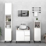 Detailed information about the product Bathroom Cabinet White 30x30x190 Cm Engineered Wood