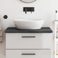 Detailed information about the product Bathroom Countertop Dark Grey 80x50x4 cm Treated Solid Wood