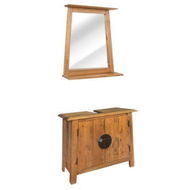 Detailed information about the product Bathroom Furniture Set Recycled Solid Recycled Pinewood