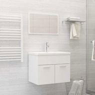 Detailed information about the product Bathroom Furniture Set White Chipboard