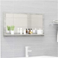 Detailed information about the product Bathroom Mirror Concrete Gray 80x10.5x37 Cm Engineered Wood