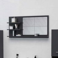 Detailed information about the product Bathroom Mirror Gray 90x10.5x45 Cm Engineered Wood