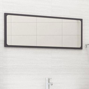 Bathroom Mirror Gray 90x1.5x37 Cm Chipboard