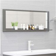 Detailed information about the product Bathroom Mirror High Gloss Grey 100x10.5x37 Cm Engineered Wood.
