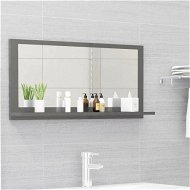 Detailed information about the product Bathroom Mirror High Gloss Grey 80x10.5x37 Cm Engineered Wood.
