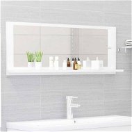 Detailed information about the product Bathroom Mirror High Gloss White 100x10.5x37 Cm Engineered Wood.