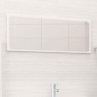 Detailed information about the product Bathroom Mirror High Gloss White 90x1.5x37 Cm Chipboard