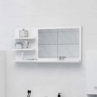 Detailed information about the product Bathroom Mirror White 90x10.5x45 cm Engineered Wood