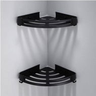 Detailed information about the product Bathroom Shelf Organizer Shower Storage Rack Black Corner Shelf Aluminum Wall Shampoo Holder