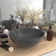 Detailed information about the product Bathroom Sink Ceramic Dark Grey Round