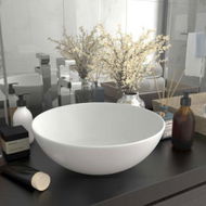 Detailed information about the product Bathroom Sink Ceramic Matt White Round