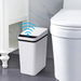 Bathroom Touchless Trash Can 2.2 Gallon Smart Automatic Motion Sensor Rubbish Can with Lid Electric Waterproof Narrow Small Garbage Bin (White). Available at Crazy Sales for $39.99