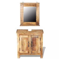 Detailed information about the product Bathroom Vanity Cabinet With Mirror Solid Mango Wood