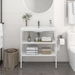 Bathroom Washbasin Frame White 79x38x83 cm Iron. Available at Crazy Sales for $79.95