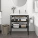 Bathroom Washbasin Frame with Built-in Basin Black Iron. Available at Crazy Sales for $219.95