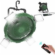 Detailed information about the product Battery Operated Fan for Camping, USB Portable Fan Rechargeable, Tent Ceiling Fan Lights For Camping Hanging, Battery Powered Fan for Camping Gear Accessories, Green