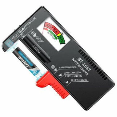Battery Tester Universal Battery Checker for AA AAA C D 9V 1.5V Button Cell Batteries,Requires No Battery to Operate