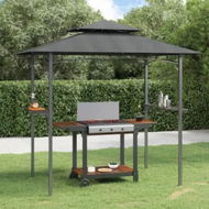 Detailed information about the product BBQ Gazebo with Side Shelves Anthracite 240x150x243 cm Steel