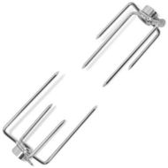 Detailed information about the product BBQ Rotisserie Spit Forks 2 pcs Steel