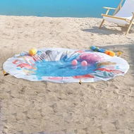 Detailed information about the product Beach Sand Swimming Pool Water Summer Fun Sand Beach Mat 1.4m *1.4m Picnic Mat Christmas Birthday Kids Gift