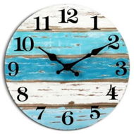 Detailed information about the product Beach Themed Blue Wall Clocks Battery Operated Silent Non-Ticking,Vintage Round Rustic Coastal Nautical Clock Decorative for Home Kitchen Living Room Office Bathroom Bedroom (10 Inch)