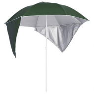 Detailed information about the product Beach Umbrella With Side Walls Green 215 Cm