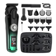 Detailed information about the product Beard Trimmer for Men, IPX6 Waterproof Hair Clippers Set, 6 in 1 Men Grooming Kit, Cordless Electric Shaver whit LED Display (Green)