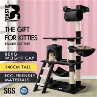 Detailed information about the product BEASTIE Cat Tree Scratching Post Scratcher Tower Condo House Furniture Wood 140