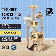 Detailed information about the product BEASTIE Cat Tree Tower Scratching Post Wood Scratcher Condo House Bed 190cm
