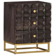 Detailed information about the product Bed Cabinet Black 40x30x50 cm Solid Mango Wood