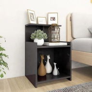 Detailed information about the product Bed Cabinet High Gloss Grey 40x35x60 cm Engineered Wood