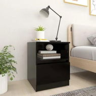 Detailed information about the product Bed Cabinets 2 pcs Black 40x40x50 cm Engineered Wood