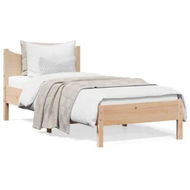 Detailed information about the product Bed Frame 92x187 cm Single Size Solid Wood Pine