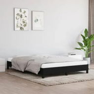 Detailed information about the product Bed Frame Black 137x187 cm Double Size Fabric