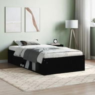 Detailed information about the product Bed Frame Black 92x187 cm Single Size