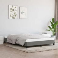 Detailed information about the product Bed Frame Dark Grey 106x203 cm King Single Size Fabric