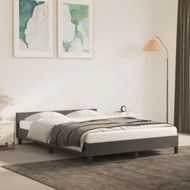 Detailed information about the product Bed Frame Dark Grey 106x203 cm King Single Size Velvet