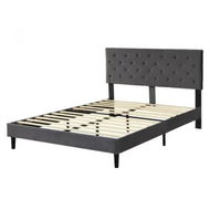 Detailed information about the product Bed Frame Double Size Mattress Grey