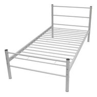 Detailed information about the product Bed Frame Grey Metal King Single Size