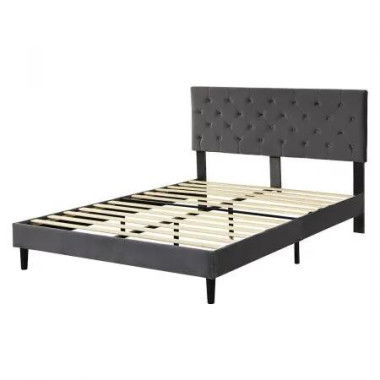 Bed Frame Queen Size Mattress Grey