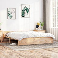 Detailed information about the product Bed Frame Solid Wood 183x203 cm King Size