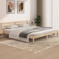 Detailed information about the product Bed Frame Solid Wood Pine 183x203 cm King Size