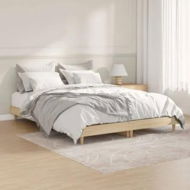 Detailed information about the product Bed Frame Sonoma Oak 137x187 cm Double Size Engineered Wood