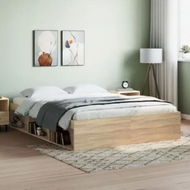 Detailed information about the product Bed Frame Sonoma Oak 150x200 cm