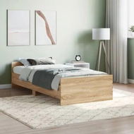 Detailed information about the product Bed Frame Sonoma Oak 92x187 cm Single Size Engineered Wood