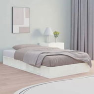 Detailed information about the product Bed Frame White 137x187 cm Double Size Solid Wood